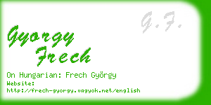gyorgy frech business card